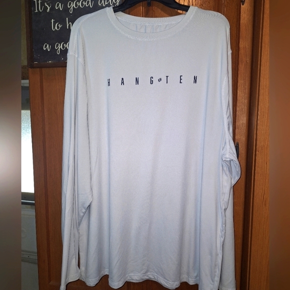 Hang Ten White Long Sleeve Tee Classic Comfort With A SPF 50 Material. 2XL - Picture 1 of 8